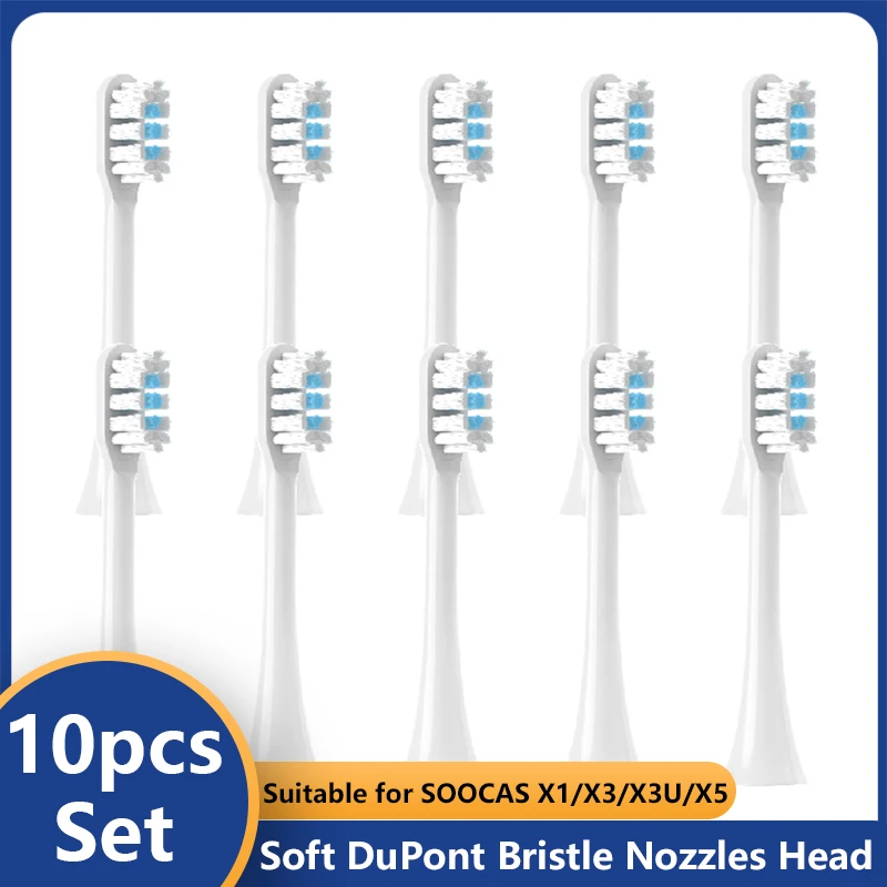 10pcs Eplacment for Xiaomi Mijia T301 Sonic Electric Toothbrush Whitening Soft DuPont Heads Clean Bristle Brush Nozzles Head
10pcs Eplacment for Xiaomi Mijia T301 Sonic Electric Toothbrush Whitening Soft DuPont Heads Clean Bristle Brush Nozzles Head