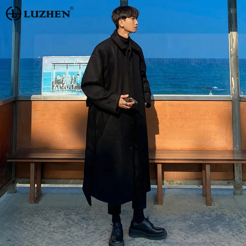 LUZHEN Casual Color Stylish 2023 Long Trench Woolen Solid High Quality Elegant Men Autumn Loose Knee-length Windbreaker 3fb557
LUZHEN Casual Color Stylish 2023 Long Trench Woolen Solid High Quality Elegant Men Autumn Loose Knee-length Windbreaker 3fb557
