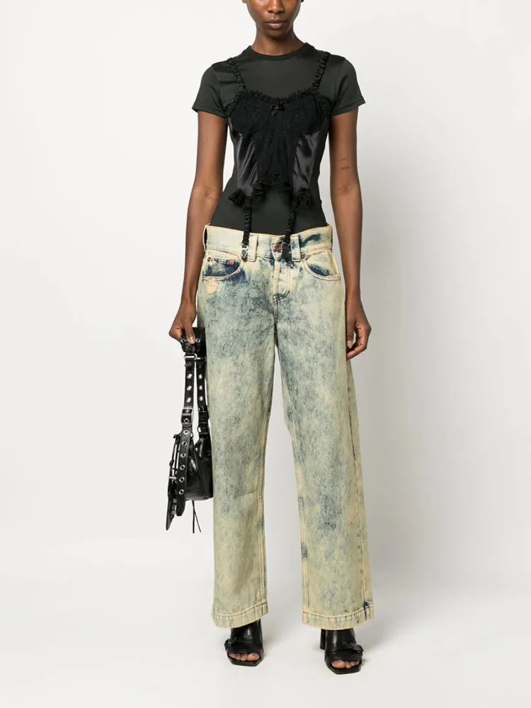 y2k summer lace splicing fake two-piece short-sleeved cotton T-shirt2023 fashion with round neck casual Woman clothing
y2k summer lace splicing fake two-piece short-sleeved cotton T-shirt2023 fashion with round neck casual Woman clothing