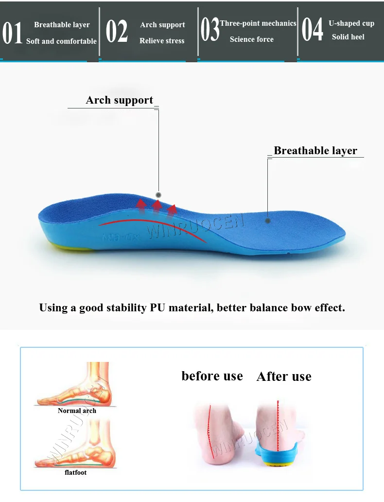 Generic Doctor Children's Insoles O/X Leg Foot Valgus Arch