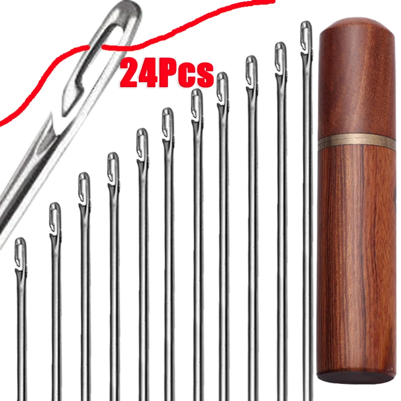 12/24PCS Blind Sewing Needles Stainless Steel Elderly Needle-side Hole Needle Needless Threading Needles for DIY Tool Accessory
12/24PCS Blind Sewing Needles Stainless Steel Elderly Needle-side Hole Needle Needless Threading Needles for DIY Tool Accessory