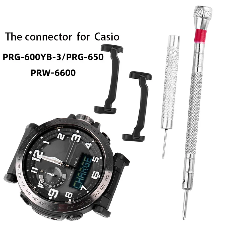 Watch accessories for Casio PRG-600/PRW-6600 strap connector Plastic Adapter Black PROTREK Converter Watch accessories With tool
Watch accessories for Casio PRG-600/PRW-6600 strap connector Plastic Adapter Black PROTREK Converter Watch accessories With tool