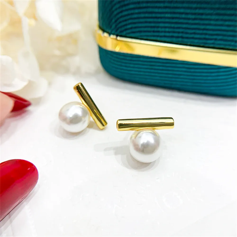 DIY pearl earrings accessories S925 sterling silver jewelry balance beam earrings women's empty hold Fit 8-12mm beads
DIY pearl earrings accessories S925 sterling silver jewelry balance beam earrings women's empty hold Fit 8-12mm beads