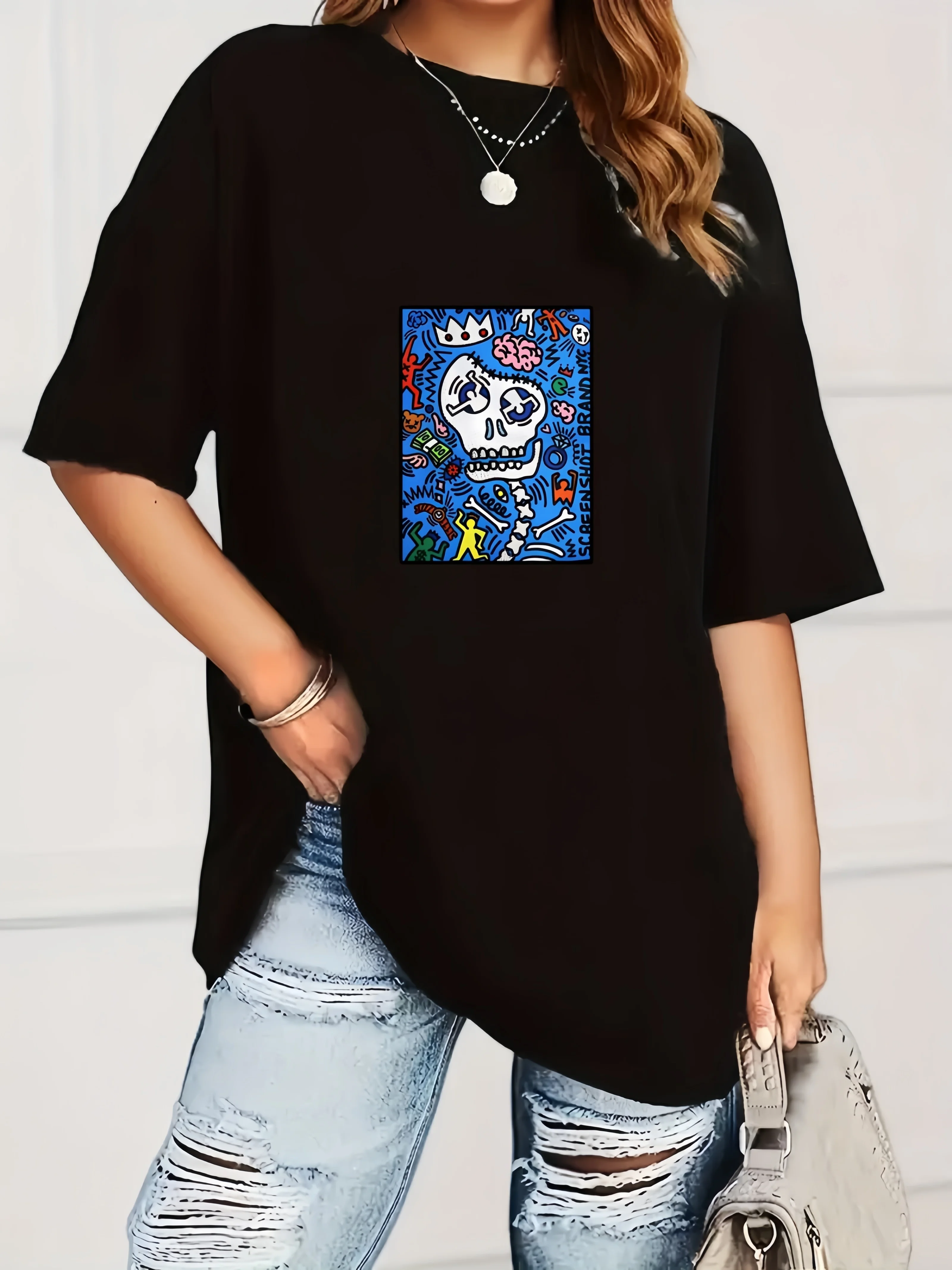 Graphic Print Round Neck Sports T-shirt, Short Sleeve Running Casual Tops, Women's Activewear
Graphic Print Round Neck Sports T-shirt, Short Sleeve Running Casual Tops, Women's Activewear