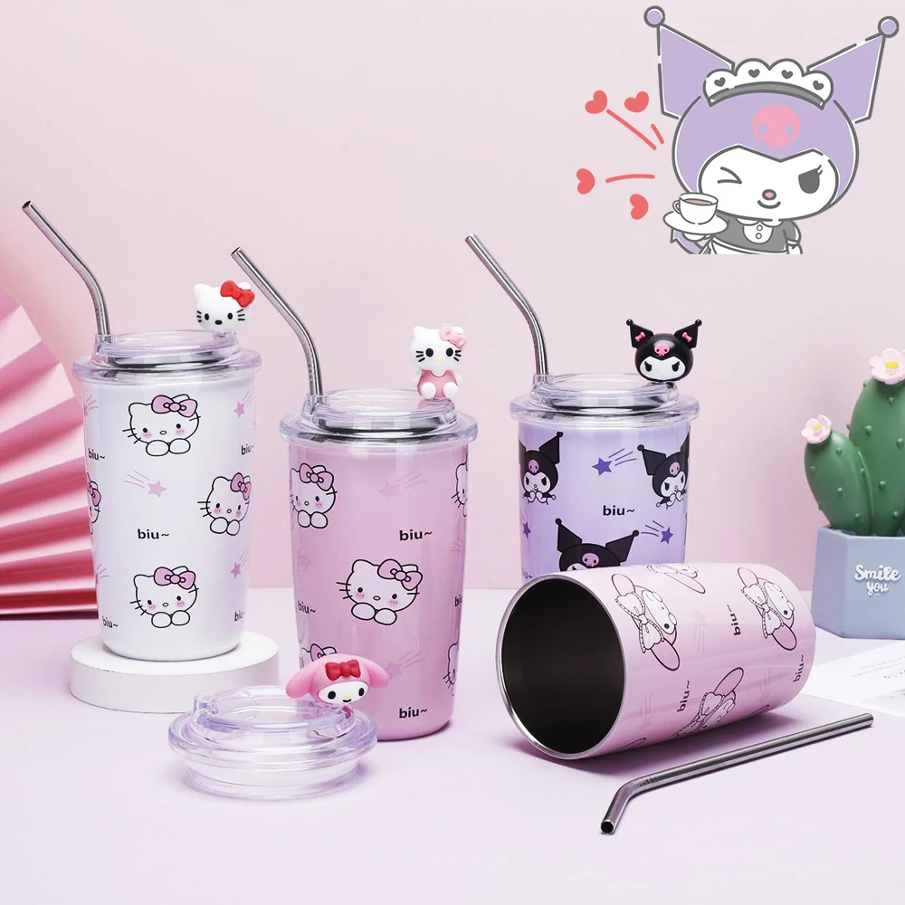 Sanrio Kawaii Sippy Cup Anime Figure Hello Kitty Kuromi Good Looking Doll 450Ml Straight Drink Insulation Cooler Car Girls Cup
Sanrio Kawaii Sippy Cup Anime Figure Hello Kitty Kuromi Good Looking Doll 450Ml Straight Drink Insulation Cooler Car Girls Cup