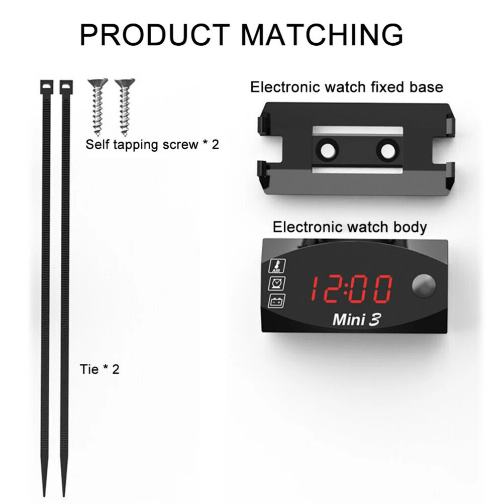 Motorcycle Voltmeter Electronic Clock For 12V Acrylic Assembly DC 6V-30V Durable LED Red Thermometer Waterproof
Motorcycle Voltmeter Electronic Clock For 12V Acrylic Assembly DC 6V-30V Durable LED Red Thermometer Waterproof