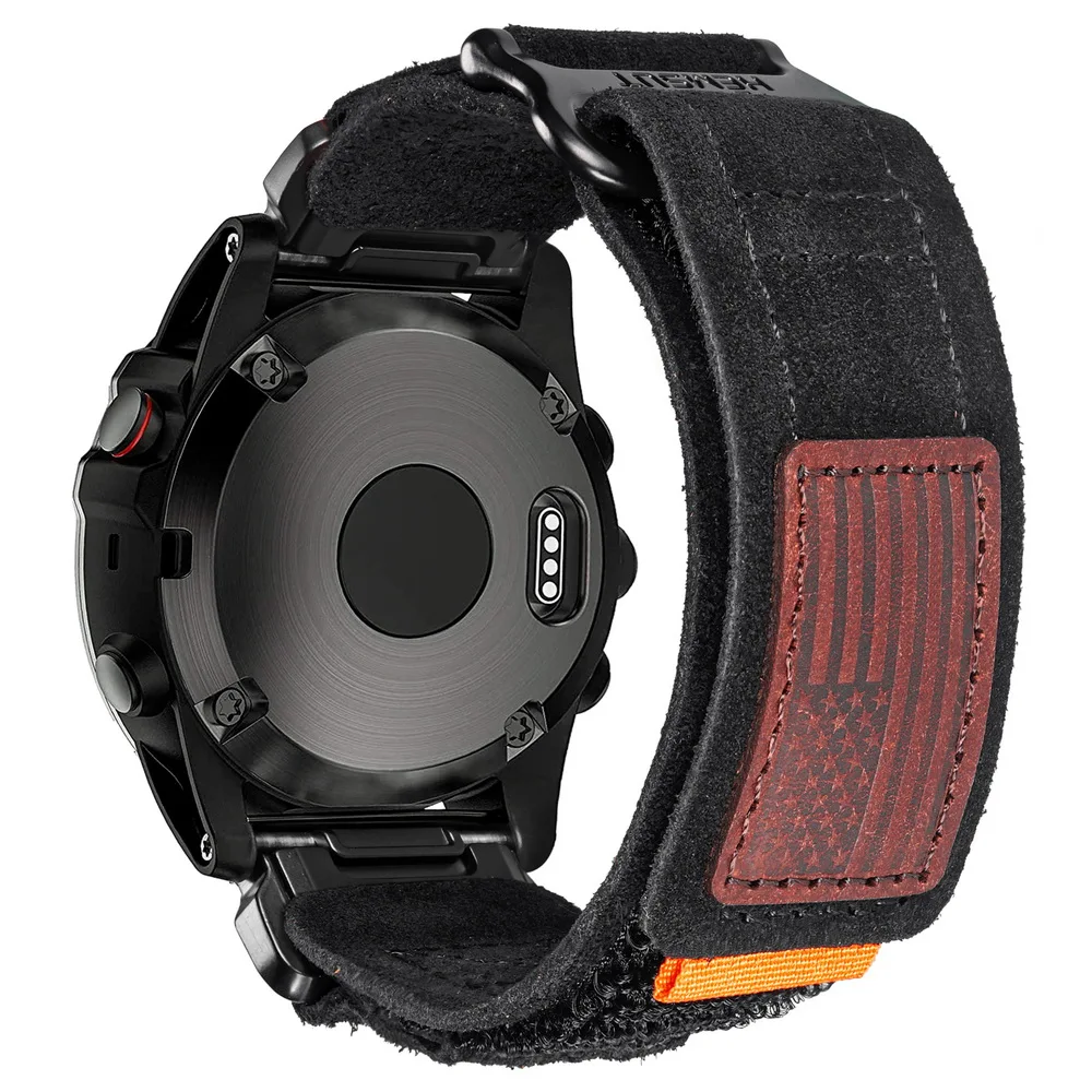 

Ремешок кожаный для наручных часов Garmin Quickfit 20, 22, 26 мм, ремешок в стиле ретро ДЛЯ Fenix/ Marq/EPIX /Instinct/tactical x