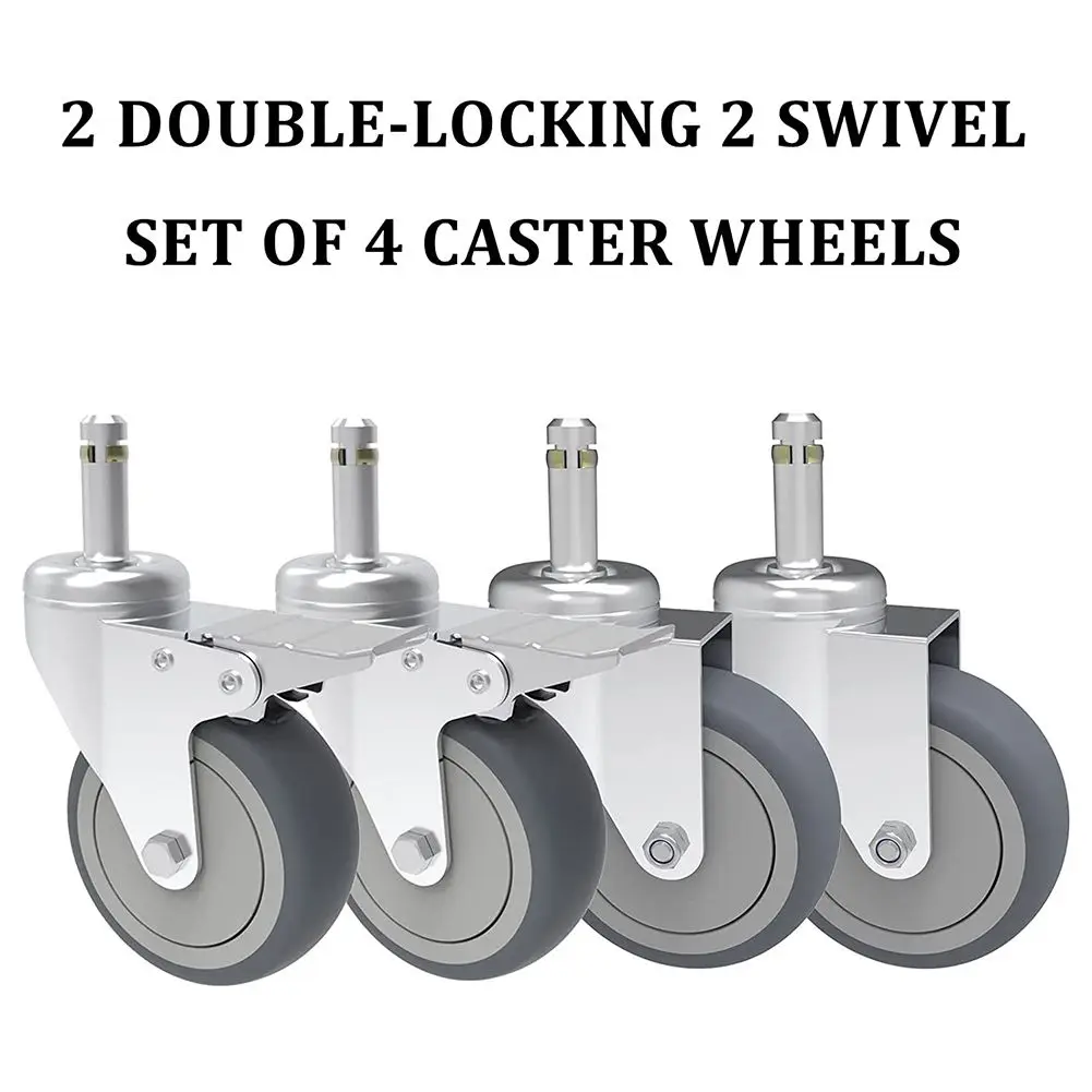 Rubber Swivel Casters 1-3/8\\\" Pole Length 3 Inch 7/16\\\" Stem Diameter Casters For Heavy Duty TPR Non-destructive
Rubber Swivel Casters 1-3/8\\\" Pole Length 3 Inch 7/16\\\" Stem Diameter Casters For Heavy Duty TPR Non-destructive