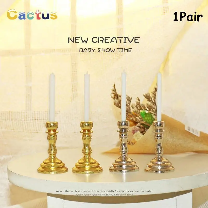 1Pair 1:12 Dollhouse Miniature Candle Holder Candlestick Candelabra Model Home Decor Toy Doll House Accessories
1Pair 1:12 Dollhouse Miniature Candle Holder Candlestick Candelabra Model Home Decor Toy Doll House Accessories