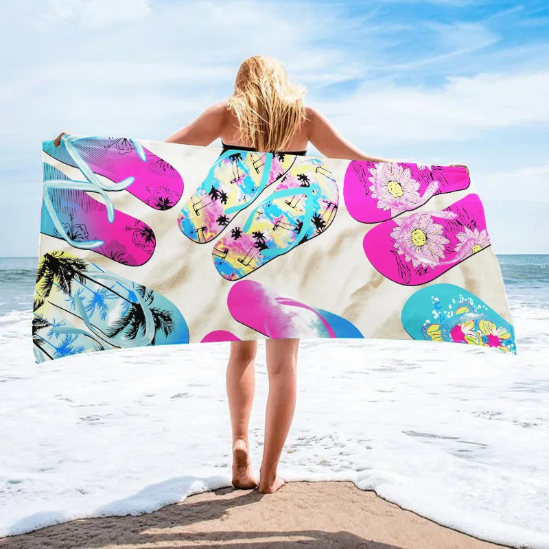 

140x70cm Microfiber Quick Drying Beach Towels Printed Coconut Bath Towel Super Absorbent Pool Towel Spa Bathrobes Wash Clothing