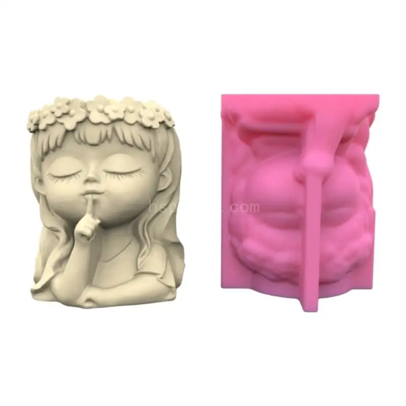 DIY Wreath Girls Flower Pot Silicone Molds Pen Holder Concrete Mold Succulent Planter Making Tool for DIY Crafts
DIY Wreath Girls Flower Pot Silicone Molds Pen Holder Concrete Mold Succulent Planter Making Tool for DIY Crafts