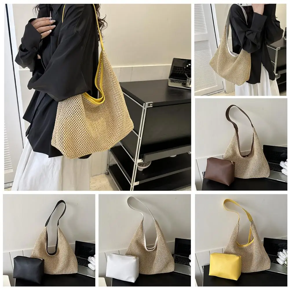 Summer Straw Shoulder Bag for Women Handbags Casual Woven Bag Underarm Bag Simple Casual Large-capacity Shoulder Bags For W U5D3
Summer Straw Shoulder Bag for Women Handbags Casual Woven Bag Underarm Bag Simple Casual Large-capacity Shoulder Bags For W U5D3