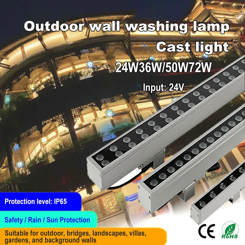 Low voltage LED wall washing lamp, 72W outdoor waterproof lighting, exterior wall lighting, landscape lighting, bridge lighting
Low voltage LED wall washing lamp, 72W outdoor waterproof lighting, exterior wall lighting, landscape lighting, bridge lighting