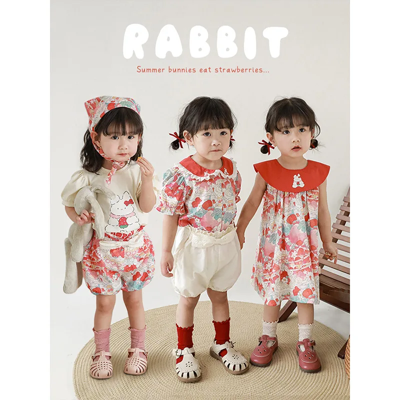 Girls' Red Rabbit Series Set Children's Cartoon Dress Baby Shirt Summer T-shirt Shorts
Girls' Red Rabbit Series Set Children's Cartoon Dress Baby Shirt Summer T-shirt Shorts
