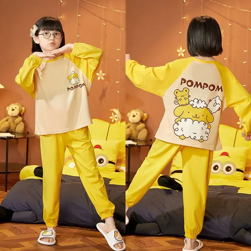 Sanrio kuromi Pajamas Girls' Long Sleeve Cartoon Style Pajamas for Big Kids and Baby Children's Home Clothing Sets
Sanrio kuromi Pajamas Girls' Long Sleeve Cartoon Style Pajamas for Big Kids and Baby Children's Home Clothing Sets