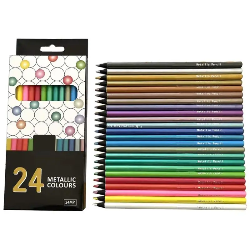24 Count Metallic Colored Pencils Assorted Coloring Pencil Wooden Drawing Pencil Dropship
24 Count Metallic Colored Pencils Assorted Coloring Pencil Wooden Drawing Pencil Dropship