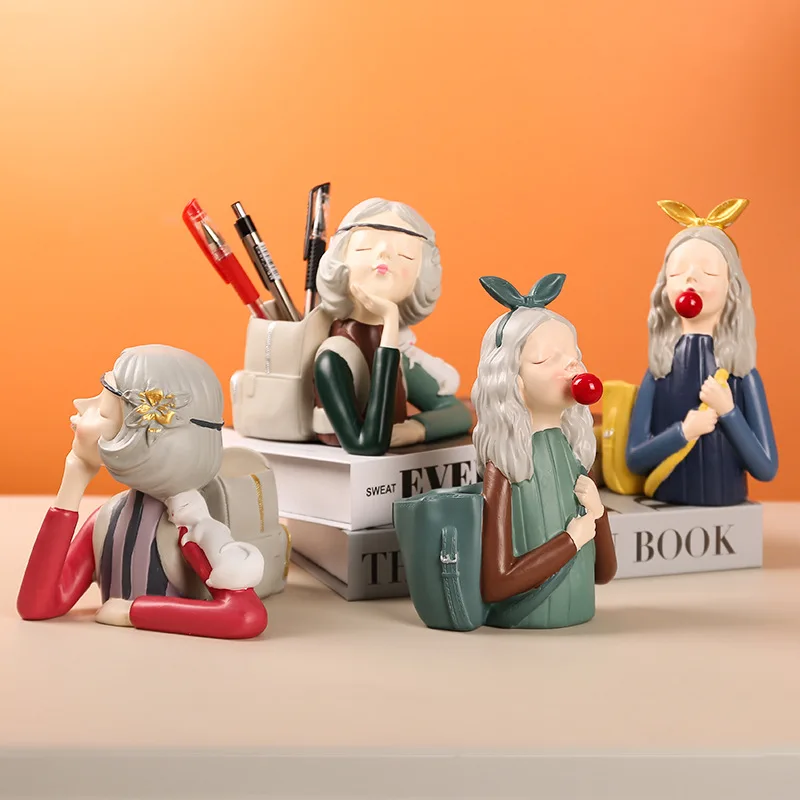 Creative Resin Bubble Girl Sculpture Pen Holder, Nordic Home Decor, Study Room, Bedroom, Desktop Ornament, Kids Gift
Creative Resin Bubble Girl Sculpture Pen Holder, Nordic Home Decor, Study Room, Bedroom, Desktop Ornament, Kids Gift
