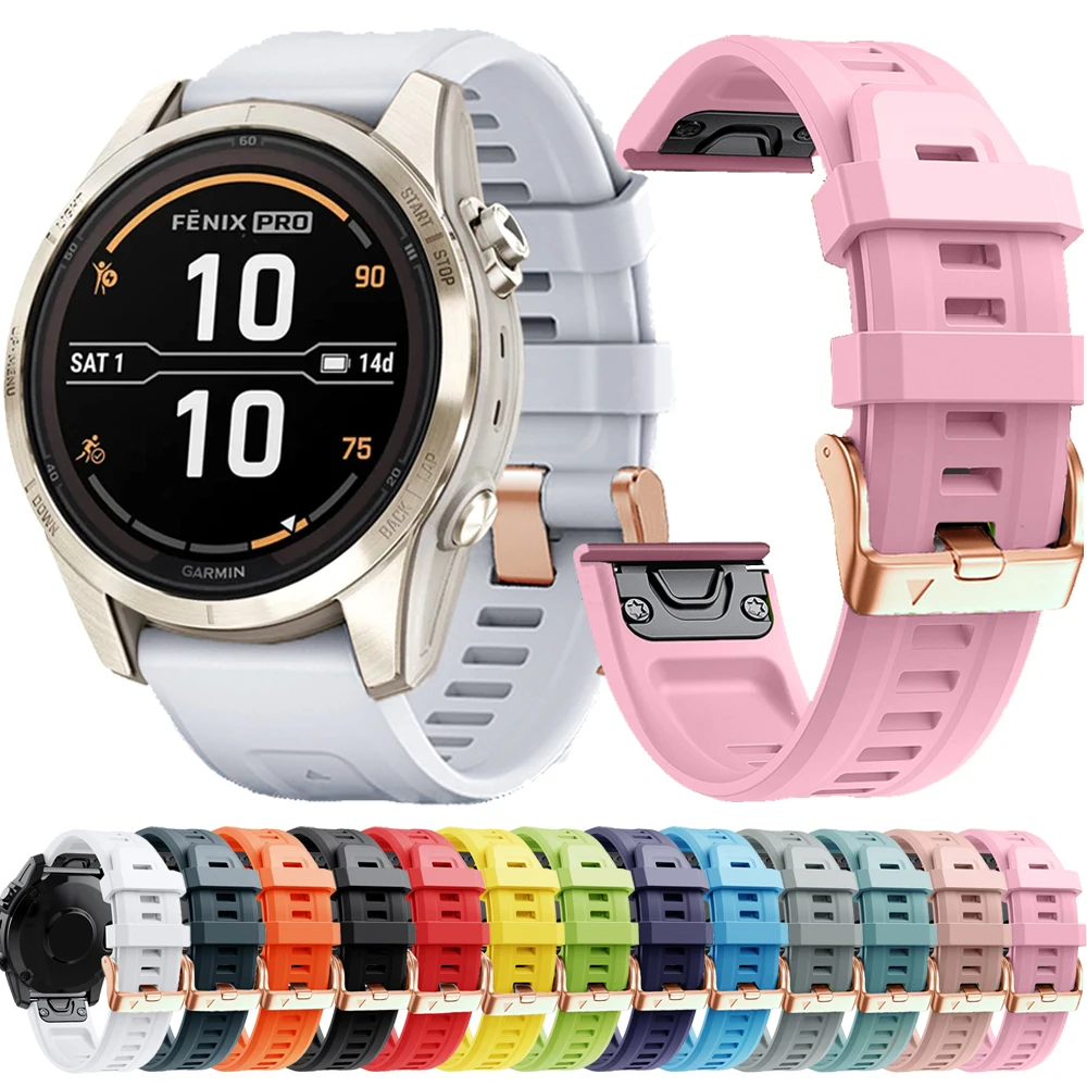 

20mm Quickfit Watchband For Garmin Fenix 6S Pro 7S Pro 5S Plus Bracelet Silicone Wirstband Epix Pro 42mm Instinct 2S Watch Strap