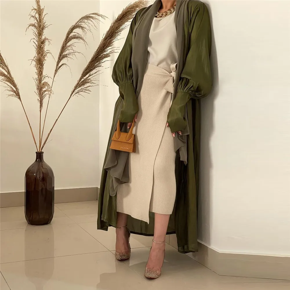 2 Pieces Set Satin Open Abaya Women Sleeveless Maxi Dress Dubai Turkey Kimono Kaftan Ramadan Eid Islamic Clothing Robe Gown Suit
2 Pieces Set Satin Open Abaya Women Sleeveless Maxi Dress Dubai Turkey Kimono Kaftan Ramadan Eid Islamic Clothing Robe Gown Suit