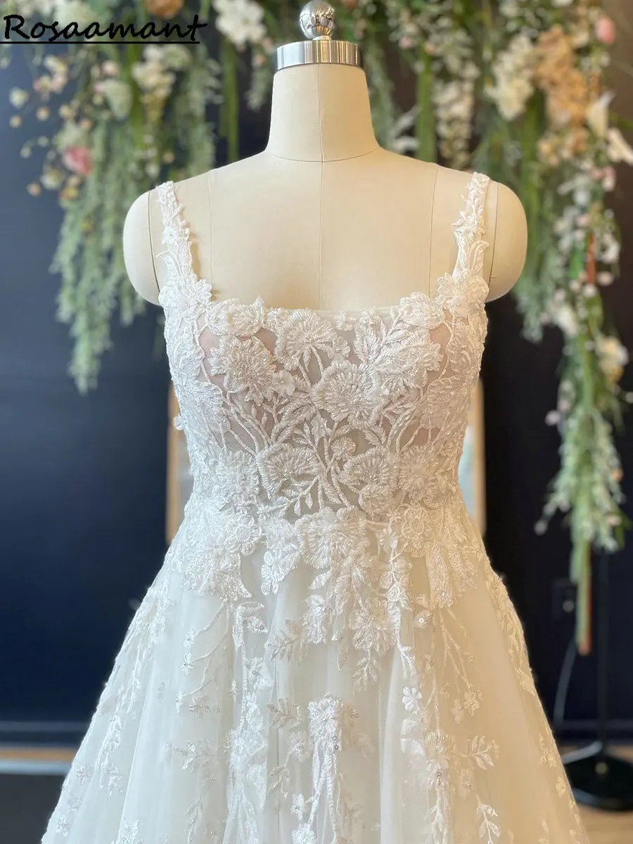 Real Image Illusion Beading Appliques Lace Wedding Dresses A-Line V-Neck Spaghetti Straps Boho Country Bridal Gowns
Real Image Illusion Beading Appliques Lace Wedding Dresses A-Line V-Neck Spaghetti Straps Boho Country Bridal Gowns