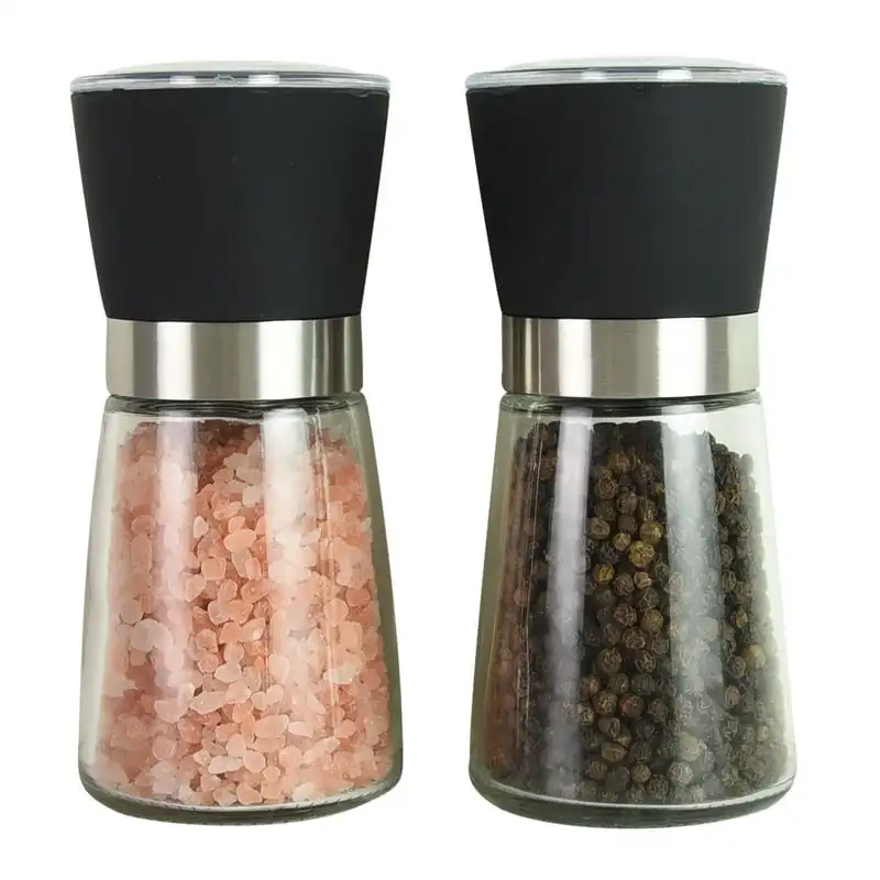 of Two 5-inch Glass Grinders Pink Salt and Peppercorns Grinders Grinder herb Pepper grinder Pink grinder Dichavador Grinders for
of Two 5-inch Glass Grinders Pink Salt and Peppercorns Grinders Grinder herb Pepper grinder Pink grinder Dichavador Grinders for