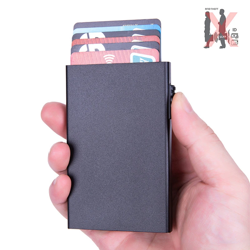 Card Holder Wallet Minimalist Slim Metal RFID Blocking Card Protector Pop Automatic Up Credit Card Wallets for Men Woman Bag
Card Holder Wallet Minimalist Slim Metal RFID Blocking Card Protector Pop Automatic Up Credit Card Wallets for Men Woman Bag
