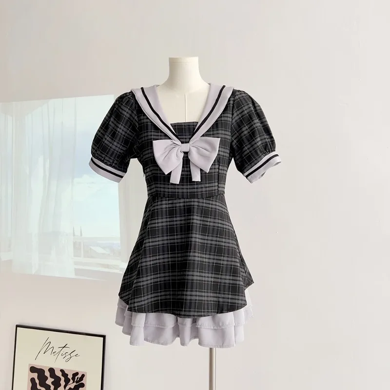 Летнее корейское Модное Новое платье Miiiix в стиле академии, женские клетчатые платья с коротким рукавом в морском стиле, женская одежда, 2024
Летнее корейское Модное Новое платье Miiiix в стиле академии, женские клетчатые платья с коротким рукавом в морском стиле, женская одежда, 2024