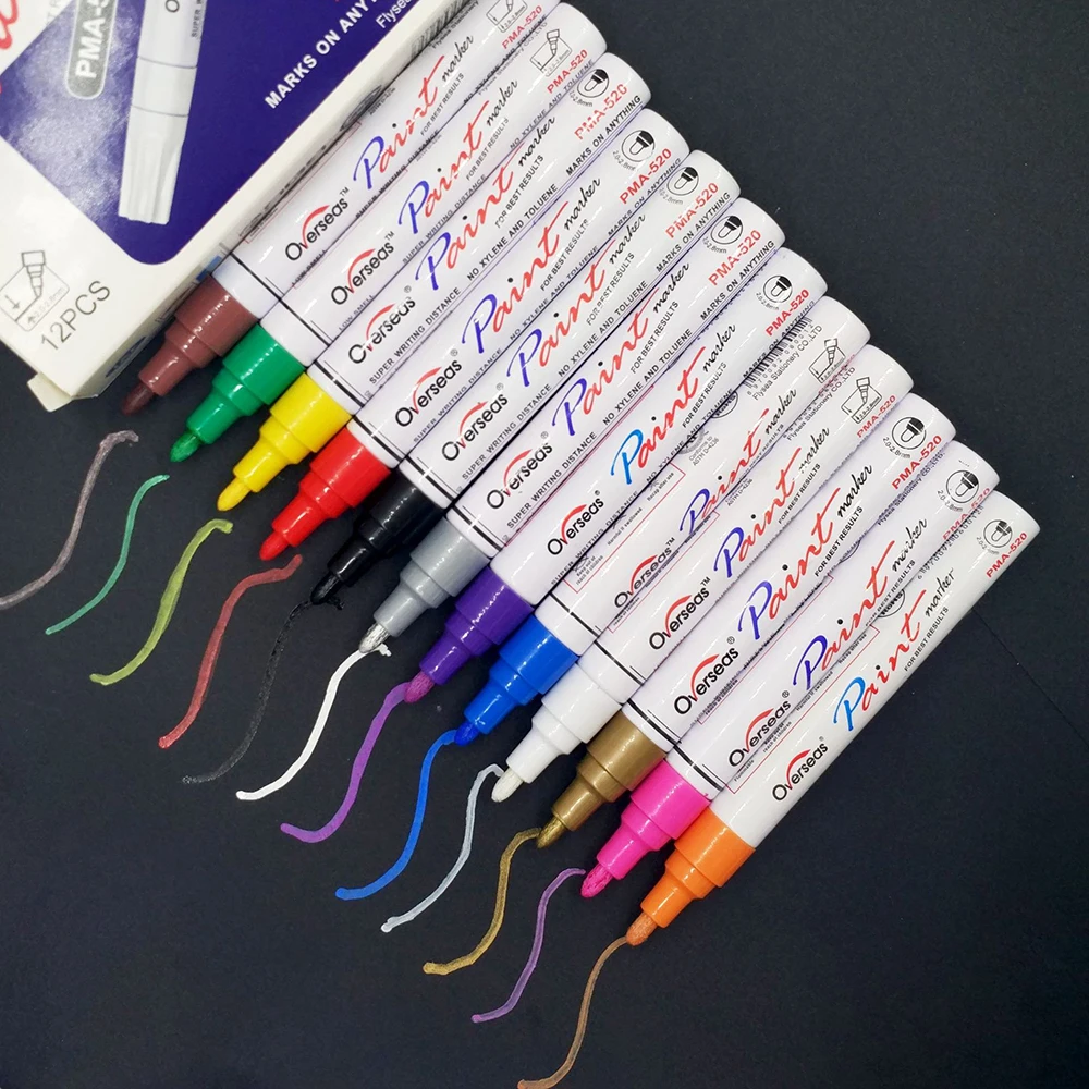 Paint Pens 12 Colors Paint Markers Never Fade Quick Dry Permanent Oil-Based Waterproof for Rocks Painting,Wood,Fabric,Plastic
Paint Pens 12 Colors Paint Markers Never Fade Quick Dry Permanent Oil-Based Waterproof for Rocks Painting,Wood,Fabric,Plastic