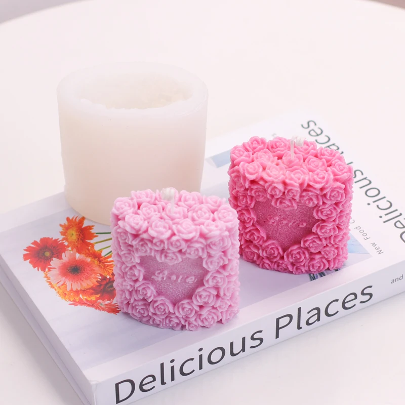 Romantic companion hand gift handmade Korean love rose mold DIY aromatherapy candle silicone mold
Romantic companion hand gift handmade Korean love rose mold DIY aromatherapy candle silicone mold