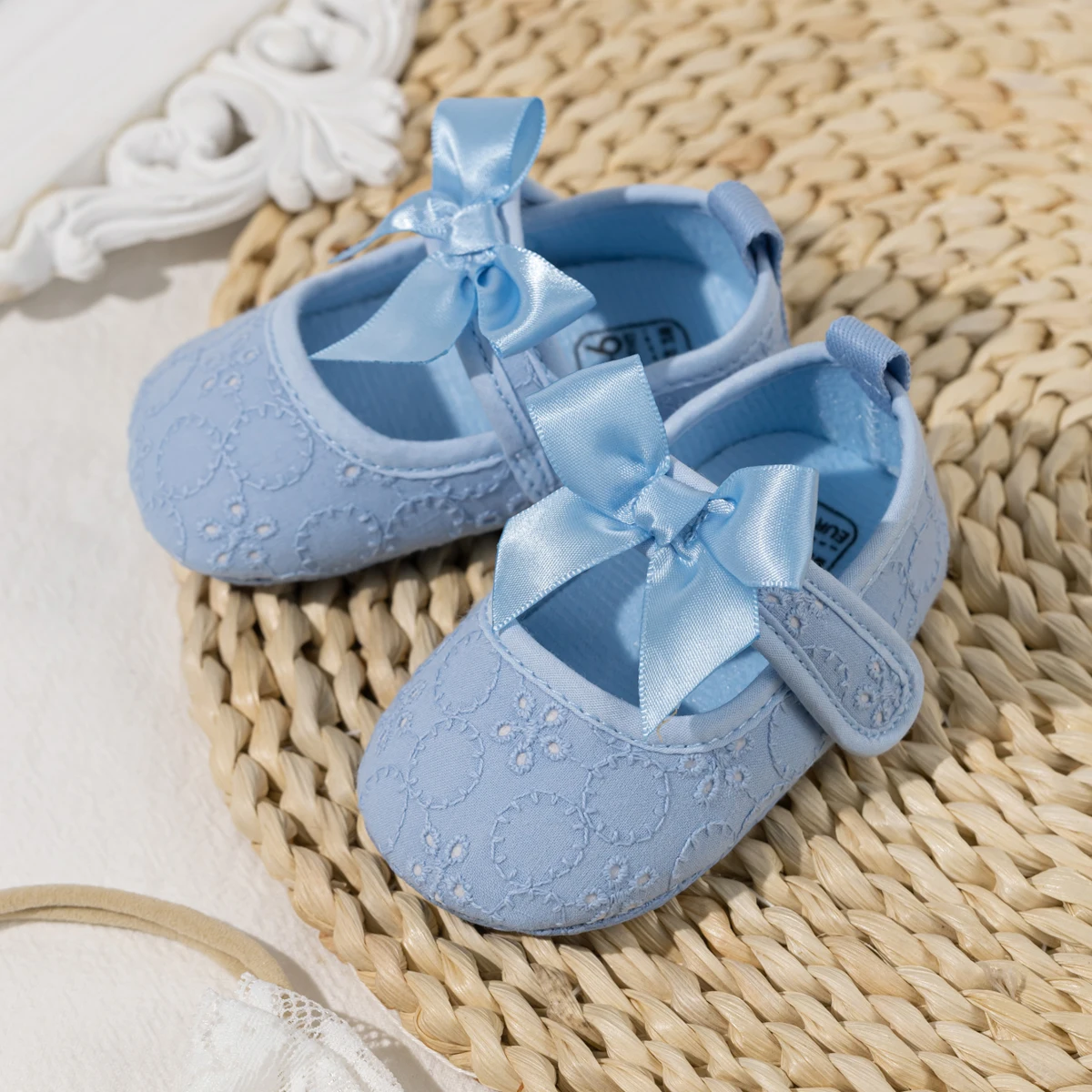 

KIDSUN Baby Girls Dress Shoes Infant Bowknot Mary Jane Wedding Party Princess Shoes Cotton Soft Sole First Walkers Crib Shoes