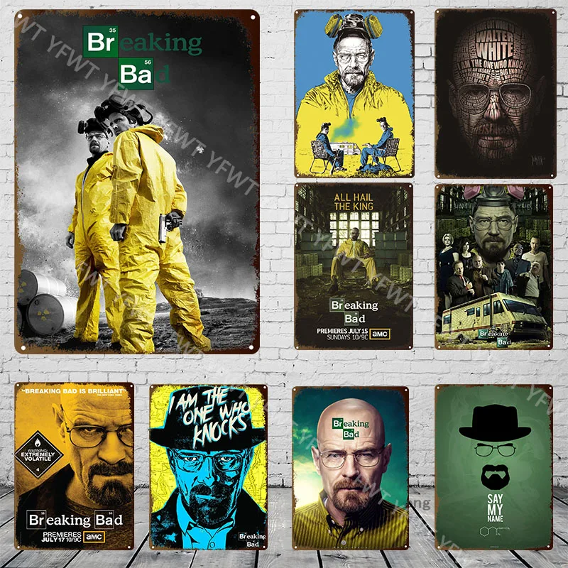 

TV Series Breaking Bad Metal Poster Tin Sign Plaque Metal Vintage Wall Plate Metal Sign Bar Club Wall Decor Retro Home Decor