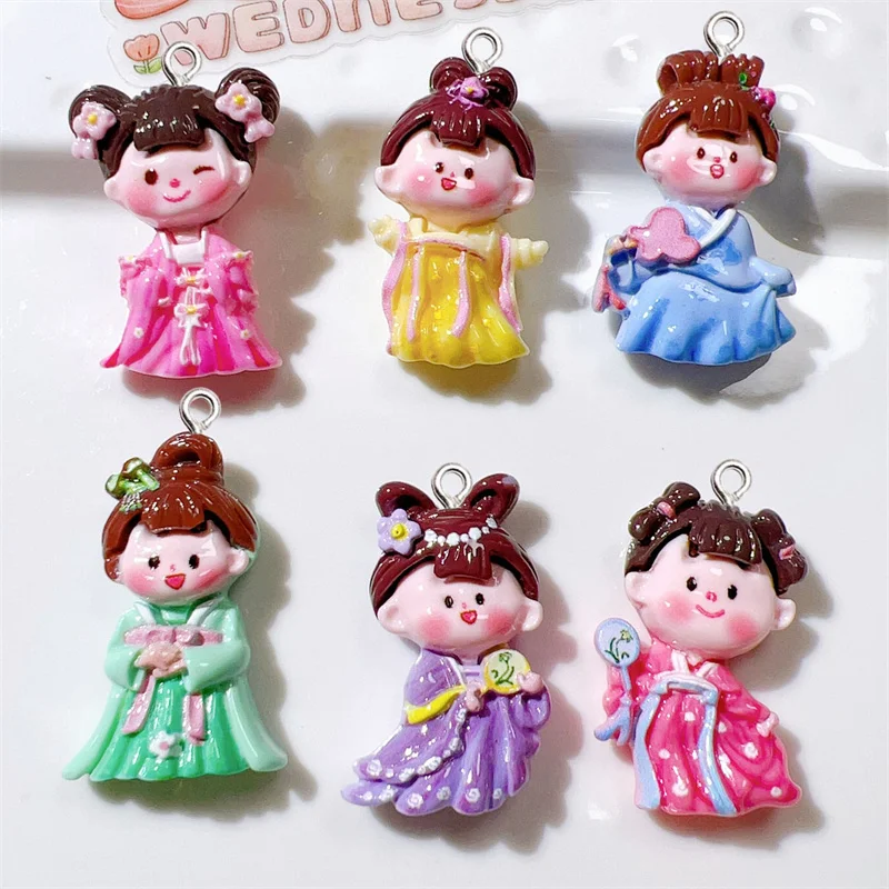 10Pcs Kawaii Ancient Costume Girl Resin Charms Cute Earrings Necklace Craft Pendants DIY Keychain Bag Phone Decorate Accessories
10Pcs Kawaii Ancient Costume Girl Resin Charms Cute Earrings Necklace Craft Pendants DIY Keychain Bag Phone Decorate Accessories