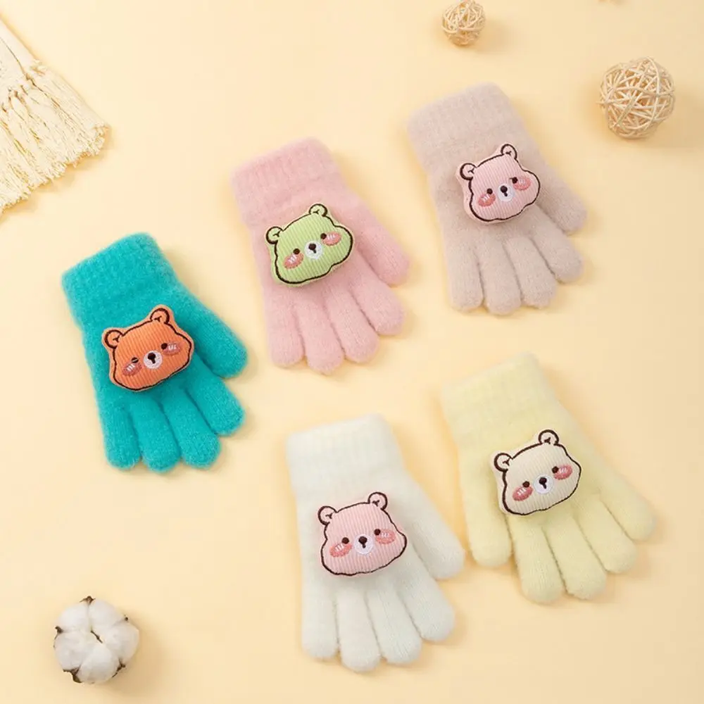 Plush Doll Baby Fluffy Gloves Thicken Bear Korean Style Knitted Mittens Full Finger Solid Color Cartoon Pattern Gloves Children
Plush Doll Baby Fluffy Gloves Thicken Bear Korean Style Knitted Mittens Full Finger Solid Color Cartoon Pattern Gloves Children