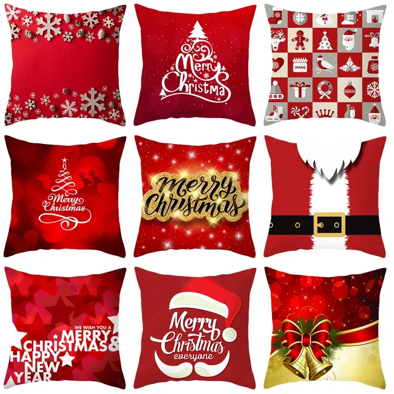 

45*45cm Santa Claus Christmas Pillowcase Merry Christmas Decor for Home Christmas Ornament Xmas Gifts Happy New Year 2023