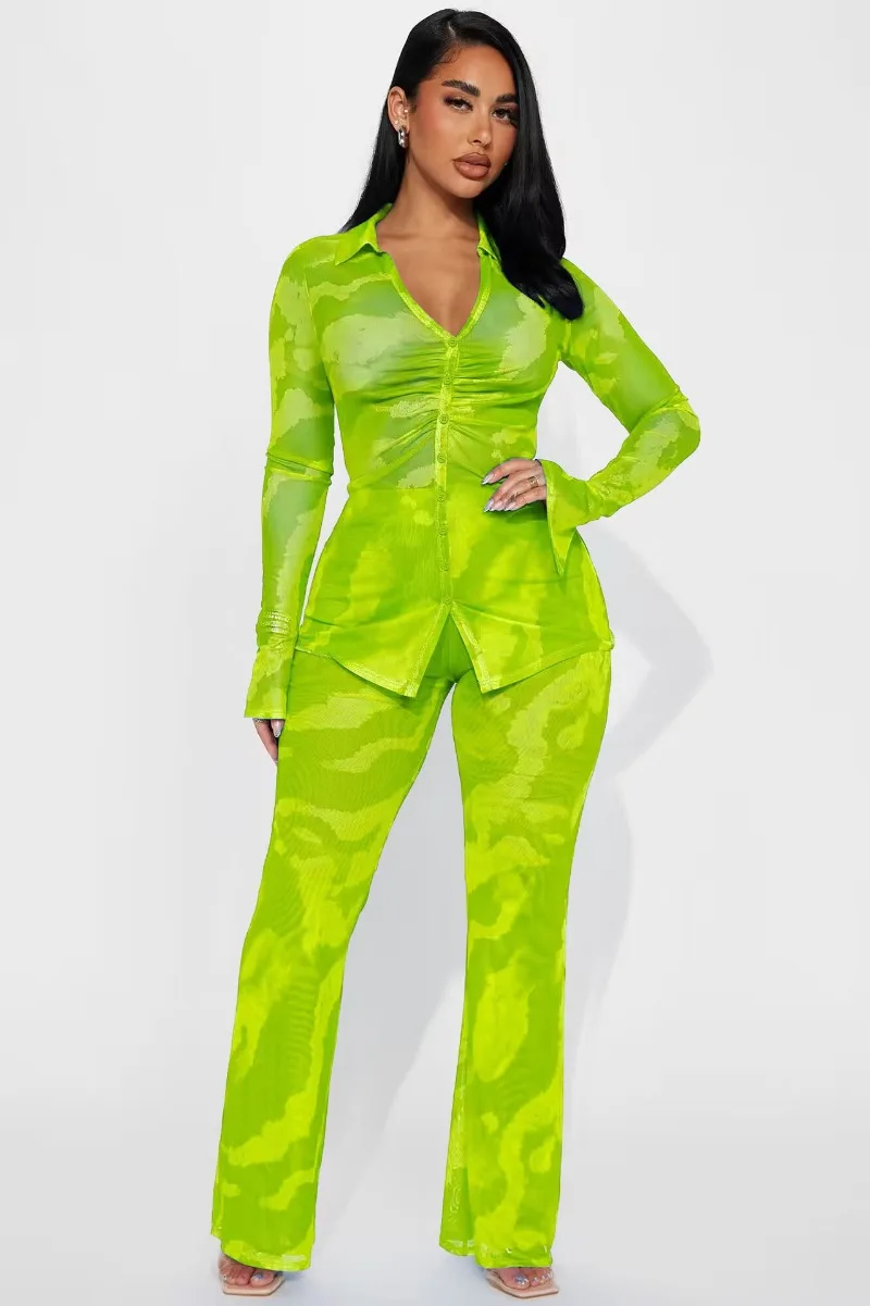 WUHE Fashion Tie Dye Mesh See Though Women's Set Long Sleeve Shirt and Wide Leg Pants 2023 Fall Two 2 Piece Set Outfit Tracksuit
WUHE Fashion Tie Dye Mesh See Though Women's Set Long Sleeve Shirt and Wide Leg Pants 2023 Fall Two 2 Piece Set Outfit Tracksuit
