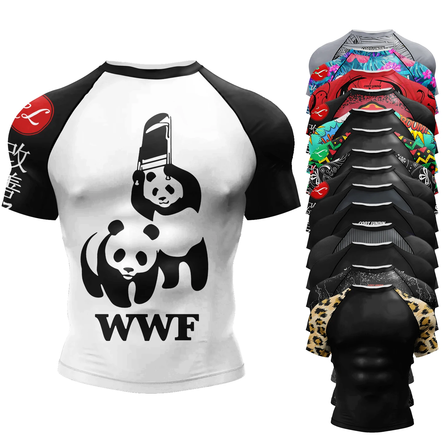 

New Compression MMA Rashguard T-shirt Men's Running Muay Thai Shorts Rash Guard Sports Gym Bjj Gi Boxing Jerseys
