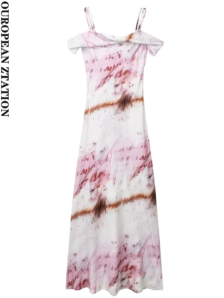 PAILETE Women 2023 fashion printed midi dress vintage backless thin straps female dresses vestidos mujer 
PAILETE Women 2023 fashion printed midi dress vintage backless thin straps female dresses vestidos mujer
