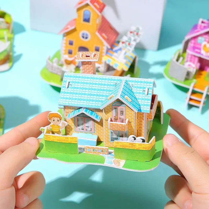 3D Puzzle Paper DIY Building Puzzle Model Toys Early Education Hands-on Ability Colorful Cute Puzzle Building House Puzzle Toys
3D Puzzle Paper DIY Building Puzzle Model Toys Early Education Hands-on Ability Colorful Cute Puzzle Building House Puzzle Toys