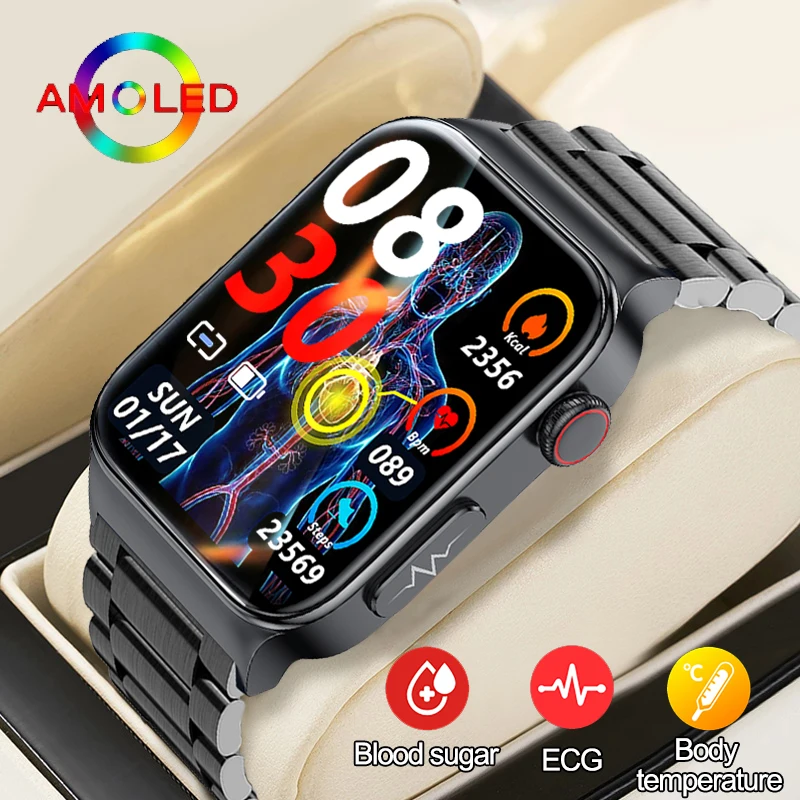 NEW Blood Glucose Smart Watch Men ECG Monitor Blood Pressure Accurate Body Temperature Smartwatch IP68 Waterproof Fitness Watch
NEW Blood Glucose Smart Watch Men ECG Monitor Blood Pressure Accurate Body Temperature Smartwatch IP68 Waterproof Fitness Watch