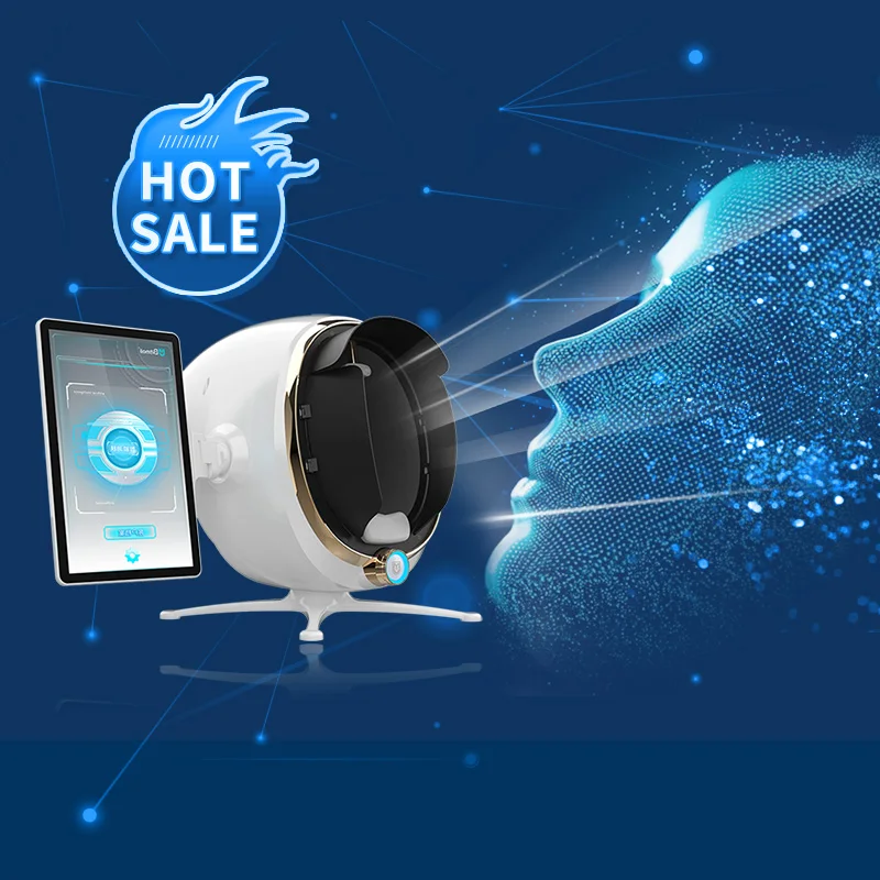 

2023 Bitmoji AI Smart 3D Skin Detector 8 Spectrum Digital Deep Facial Moisture Scanner Skin Test Device Skin Analysis Machine