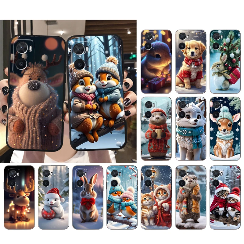 

Christmas Animal Deer Case For OPPO Realme 10 Pro Plus GT 2 Pro X2 Pro XT C25S 8 7 6 Pro 6i GT Master C3 C21 C21Y X3 SuperZoom