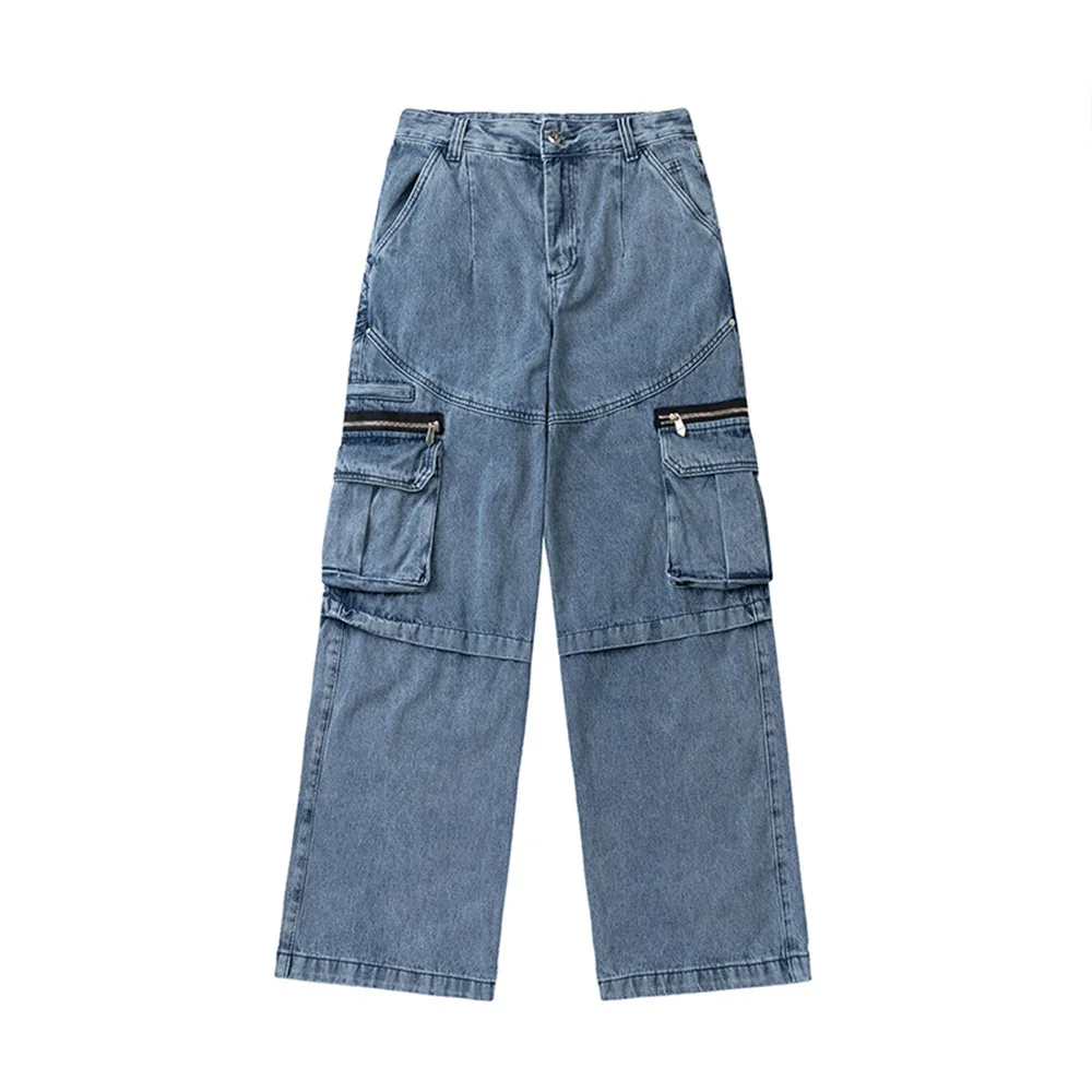 Blue Mens Loose Cargo Jeans Fashion Side Zipper Pockets Baggy Denim Pants High Street Hip Hop Vintage Oversized Ripped Jean
Blue Mens Loose Cargo Jeans Fashion Side Zipper Pockets Baggy Denim Pants High Street Hip Hop Vintage Oversized Ripped Jean