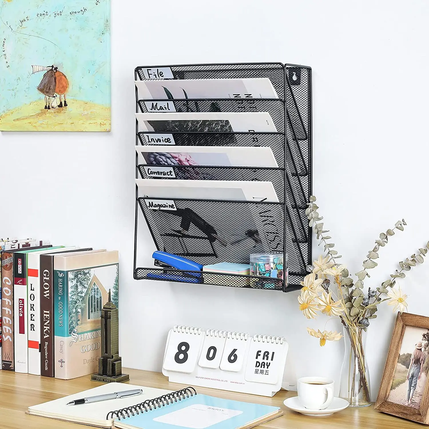 File Storage Rack File Wrought Iron Desktop Storage Rack Office Supplies Wall-Hung Iron Rack File Management Rack
File Storage Rack File Wrought Iron Desktop Storage Rack Office Supplies Wall-Hung Iron Rack File Management Rack