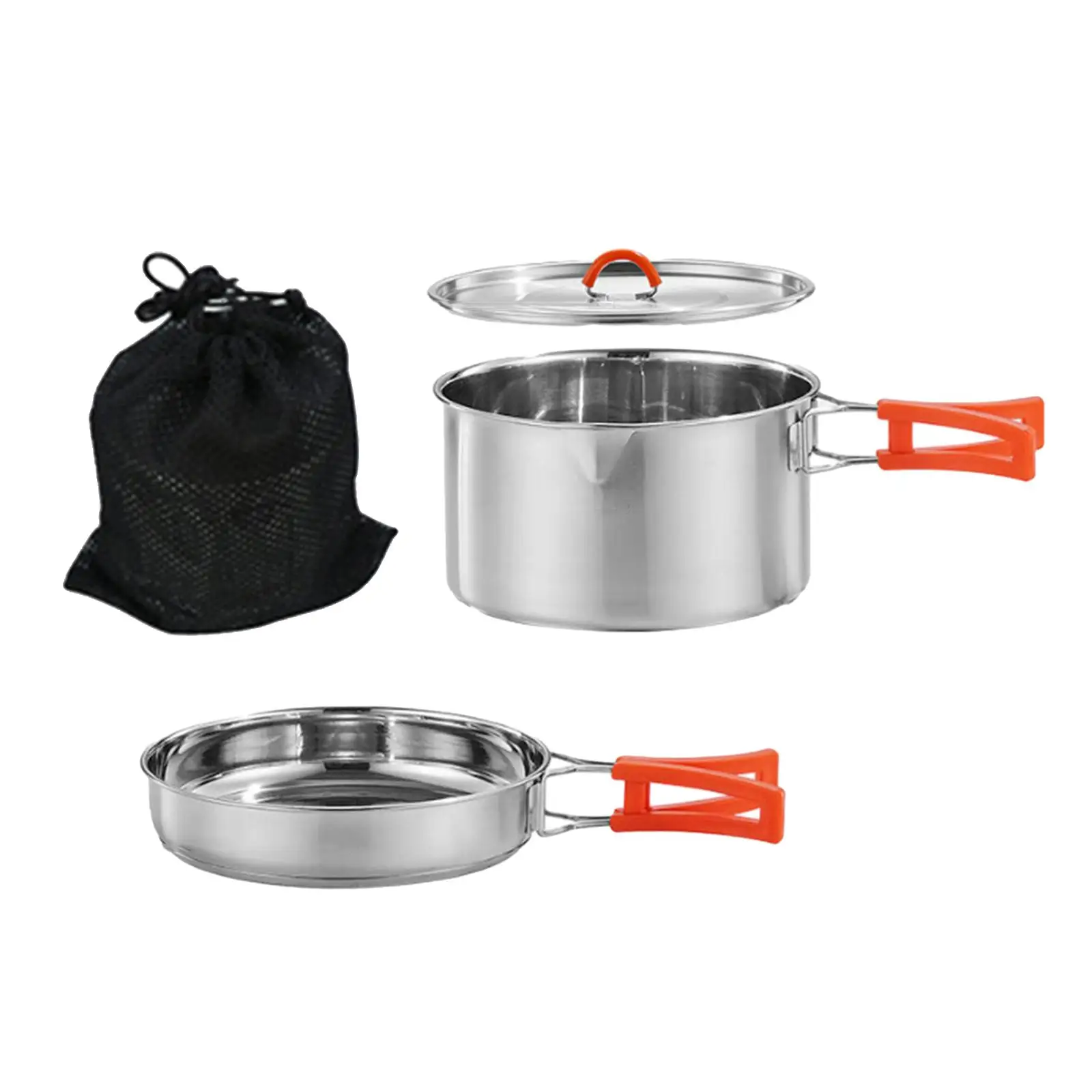 

Набор посуды из нержавеющей стали для кемпинга, легкий набор для приготовления пищи на открытом воздухе, для кемпинга, походов, пешего туризма, пикника