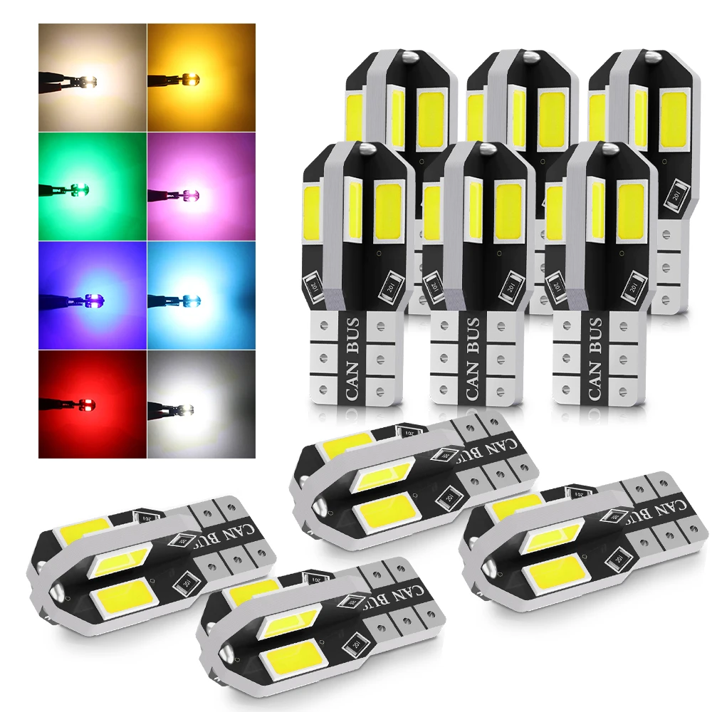Светодиодные лампы Canbus 5730 8SMD 194 168 W5W T10, 10 шт., светодиодсветодиодный лампы для салона автомобиля, карты, Купольные огни, парковочные дневные ходовые огни, индикатор автосигнала, 12 В, белый
Светодиодные лампы Canbus 5730 8SMD 194 168 W5W T10, 10 шт., светодиодсветодиодный лампы для салона автомобиля, карты, Купольные огни, парковочные дневные ходовые огни, индикатор автосигнала, 12 В, белый