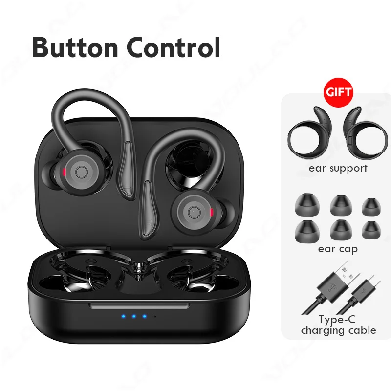 

Беспроводные Bluetooth-наушники, спортивные водонепроницаемые TWS наушники Bluetooth 5,1, Hi-Fi стереонаушники-вкладыши с шумоподавлением, гарнитура с микрофоном