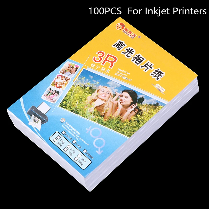 

100 Sheet Glossy 3R Photo Paper For Inkjet Printers Photographic Graphics Output High Quality