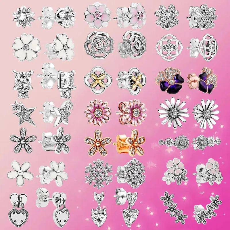 PA DOR S925 Sterling Silver Glittering Butterfly Rose Pansy Women's Earrings Suitable For Wedding Gifts Fashion Charm Jewelry
PA DOR S925 Sterling Silver Glittering Butterfly Rose Pansy Women's Earrings Suitable For Wedding Gifts Fashion Charm Jewelry