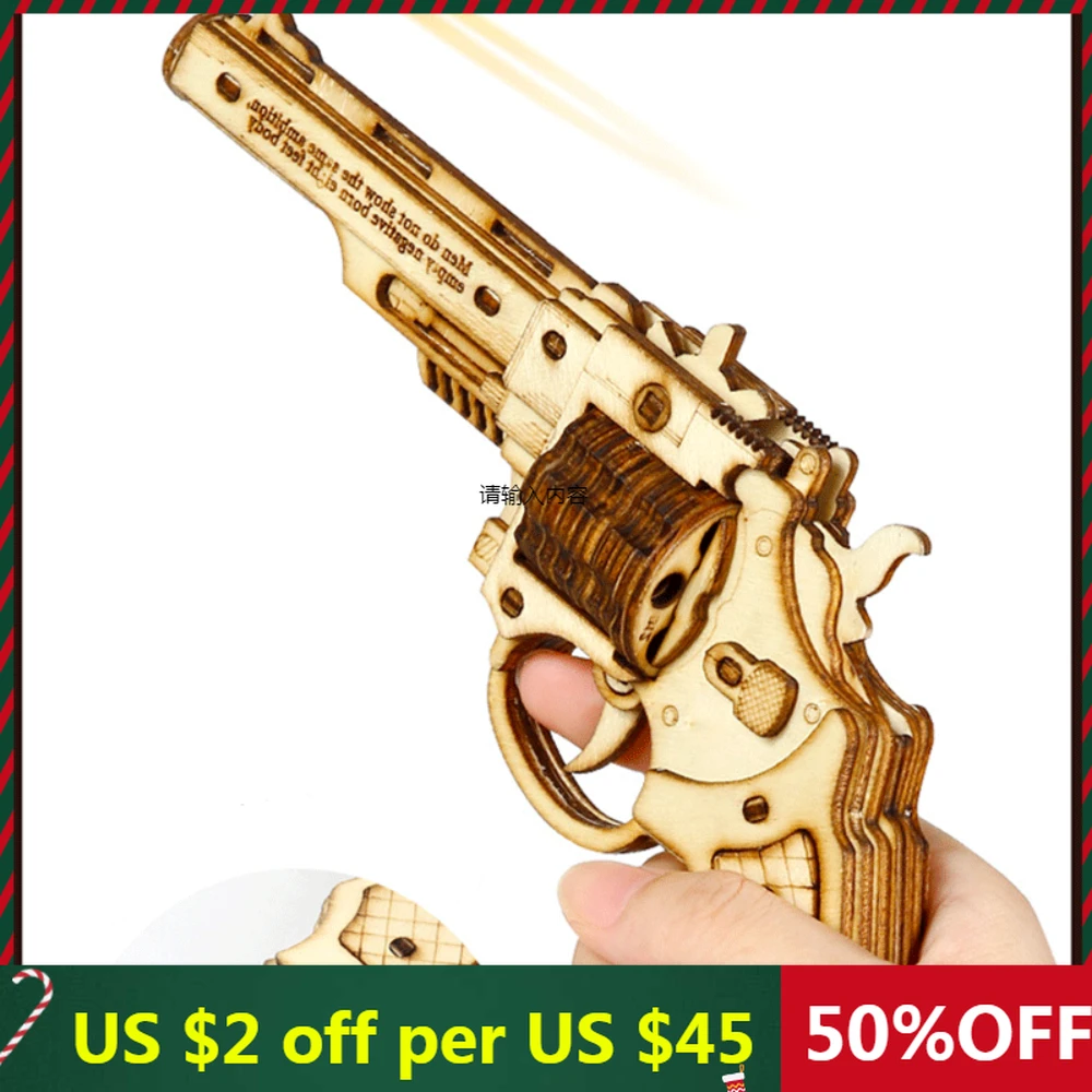 DIY Manual Assembly Model Pistol 3D Desert Eagle Revolver Gun Wooden Puzzle Launch The Rubber Band Gun Children Toys Boy Gifts
DIY Manual Assembly Model Pistol 3D Desert Eagle Revolver Gun Wooden Puzzle Launch The Rubber Band Gun Children Toys Boy Gifts