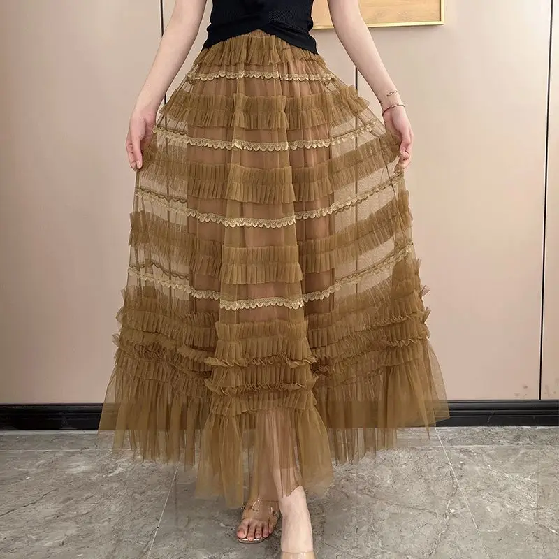 Temperament layers of gauze skirt cake female summer new product show legs long skirts skirt of tall waist a word
Temperament layers of gauze skirt cake female summer new product show legs long skirts skirt of tall waist a word